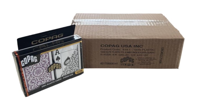 Poker Super Index 1546 Purple/Gray Case COPAG Playing Cards