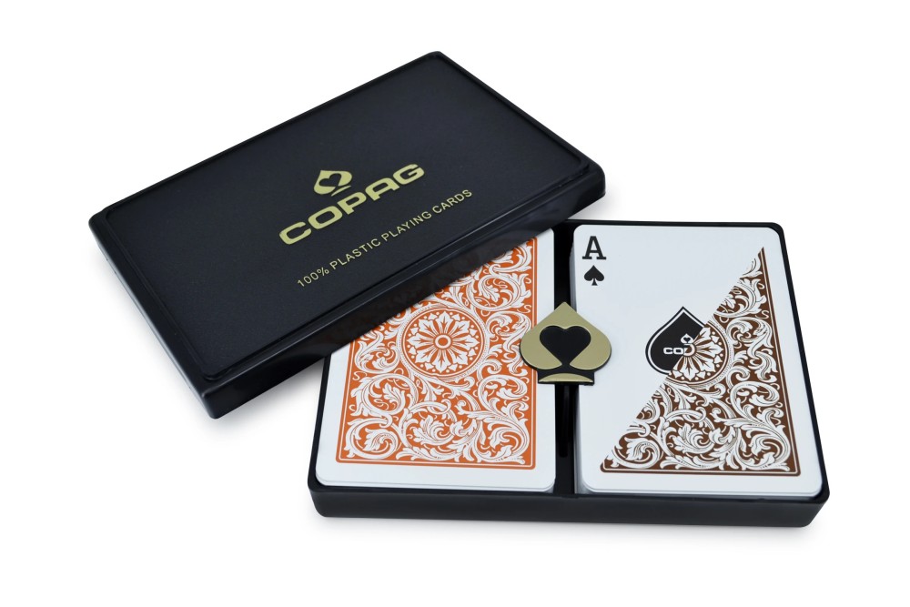 COPAG 1546 - Orange/Brown - Regular Index - Poker