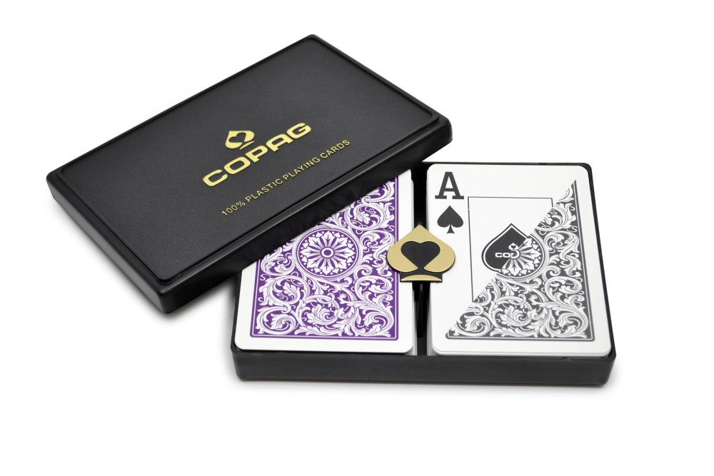 COPAG 1546 Purple & Gray -  Jumbo Index -  Poker