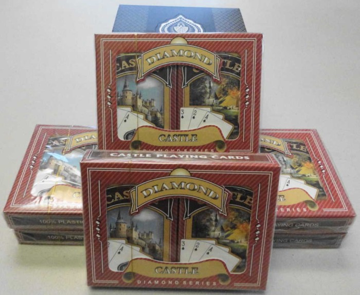 12 Sets (24 decks) -  Ace 100% Plastic - Castle Bridge - Reg. Ind.