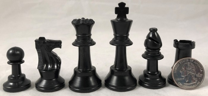 Mini Chess Set - 2 1/2 in.King Plastic Analysis Chess Pieces