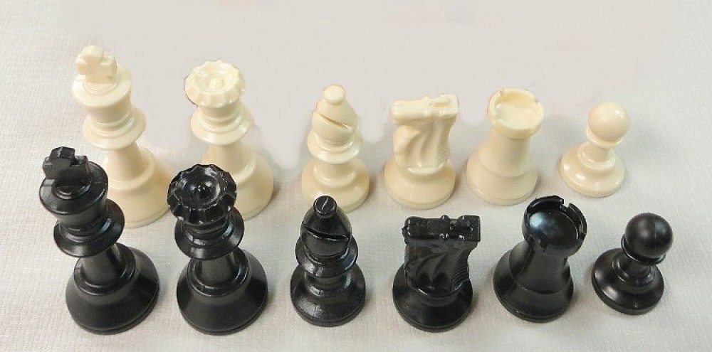Mini Chess Set - 2 1/2 in.King Plastic Analysis Chess Pieces
