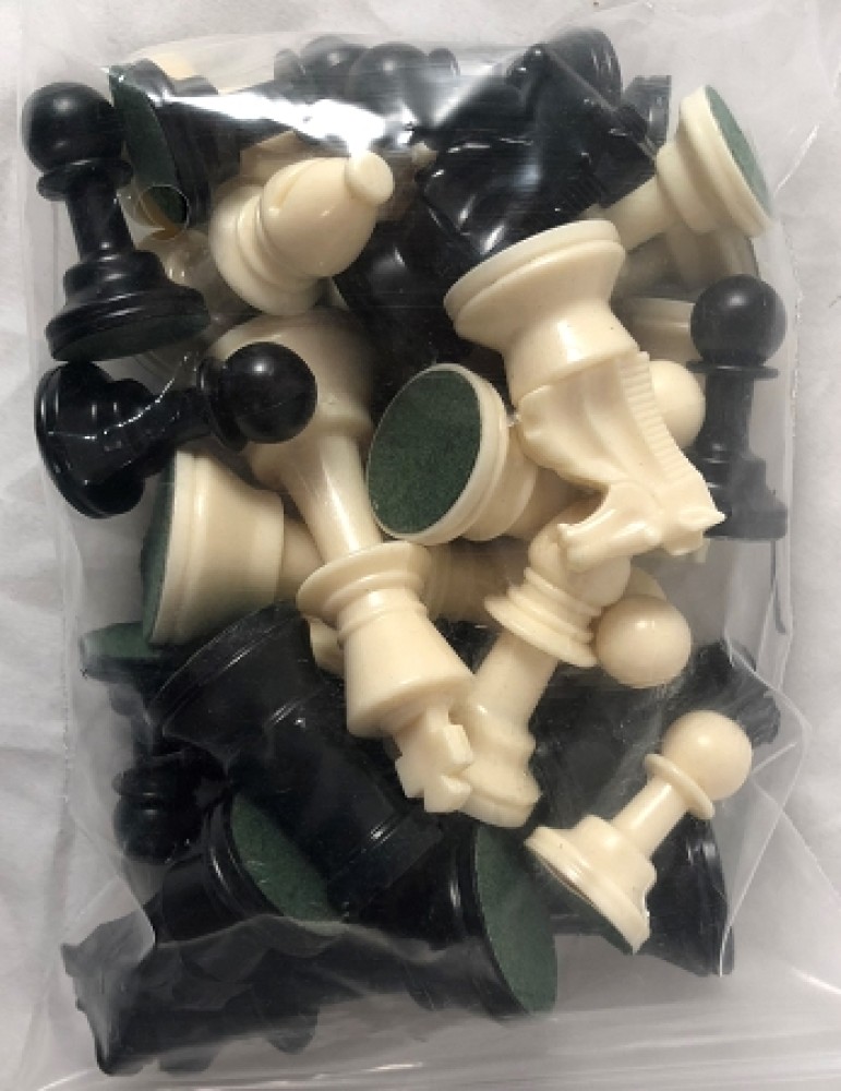 Mini Chess Set - 2 1/2 in.King Plastic Analysis Chess Pieces