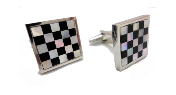 Chess Board Cuff Links 5X5